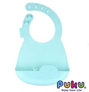 PUKU 藍企鵝 果凍造型圍兜 (藍大象)