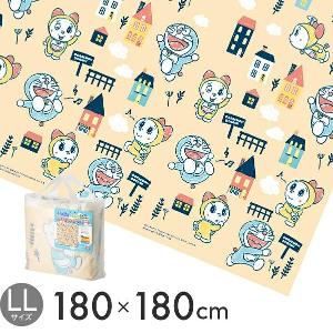 日本叮噹造型野餐墊附手提袋《淺黃》4-5人用 180X180cm