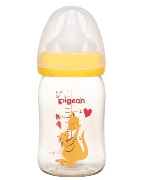 日本貝親 Pigeon寬口母乳實感PPSU奶瓶160ml(袋鼠)