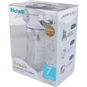 Richell Axstars 吸管水杯 320ml - 灰色