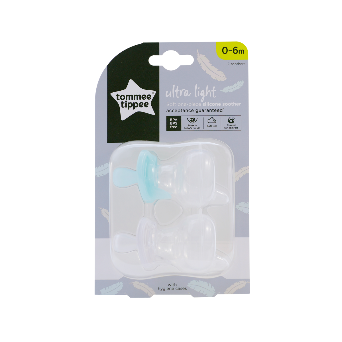 M+O  Tommee Tippee Ultra Light Soother 0-6 months, 2 units