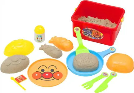 日本 麵包超人 塑膠提籃挖沙玩具組