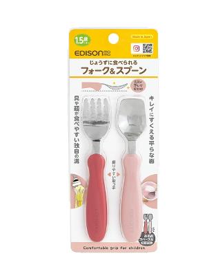 EDISONmama 嬰幼兒學習餐具組 (叉子+湯匙) 1.5歲以上
