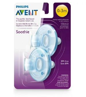 Philips Avent 安撫奶嘴 Soothie Pacifier 0-3m, Blue/Blue, 2 pack