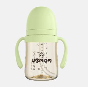 UBMOM PPSU 防逆流吸管杯200ml(開心果綠)