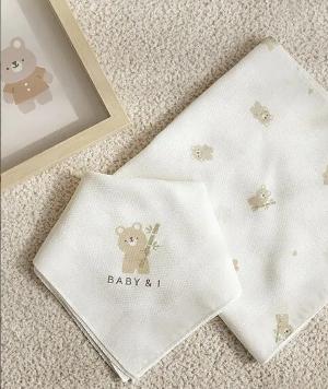 韓國 Baby&I 竹纖維嬰兒紗巾35X35CM- (10件裝)