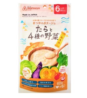 Matsuya松屋即沖嬰兒米糊 (鱈魚+4種野菜 - 味噌湯味) 60克 (6m+)