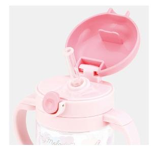 日本 SKATER Melody 可摺手柄吸管式水杯200ml