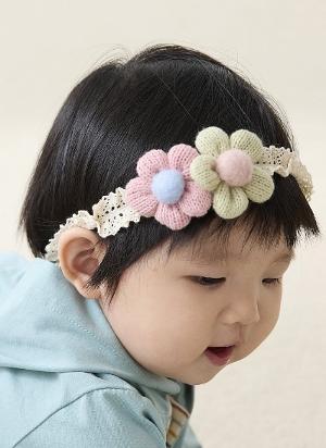  BENNY嬰兒髮帶【花花布蕾絲】
