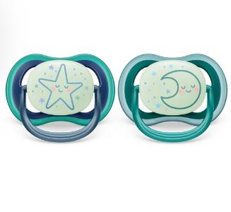 Ultra Air 夜光安撫奶嘴 6-18M - Sleeping Star+Moon