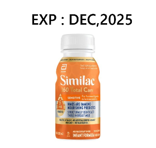 (Exp: Dec) Similac 360 Total Care 5HMO 敏感嬰兒配方即飲水奶 237ml