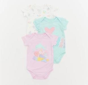 BAMBOO BODYSUITS SS 3PK MERMAID