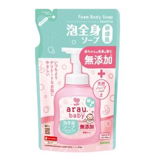  Arau Baby 敏感肌膚全身泡沫沐浴露替換裝 (400ml)