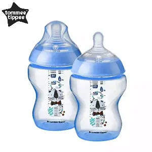 英國 Tommee Tippee CTN PP藍色印花奶瓶 260ml/9oz (兩個裝)