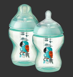 英國 Tommee Tippee CTN 260ml PP 印花奶瓶 (綠色兩個裝)