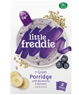 Little Freddie 有機藍莓香蕉7種穀物米糊 6M+