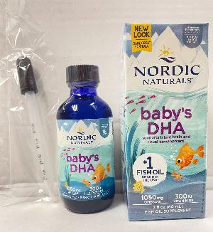 挪威小魚Nordic Naturals 鱈魚油DHA60ml 魚肝油(5磅-35磅嬰兒食用)
