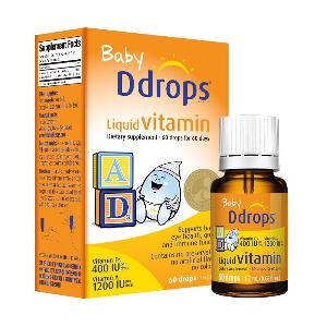 美國 Ddrops 嬰兒維生素AD補鈣滴劑（60天用量）1.7ml