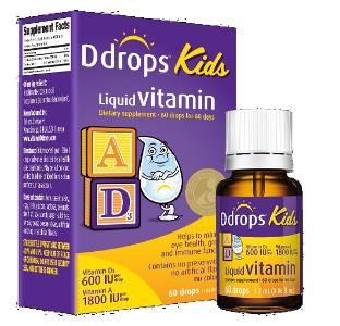美國 Ddrops 兒童維生素AD補鈣滴劑 （60天用量）1.7ml 1歲以上