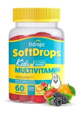 美國 Ddrops 無糖型兒童復合維生素多維軟糖60粒