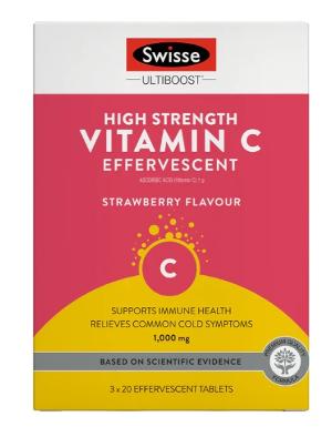 澳洲 Swisse High Strength Vitamin C 高濃度維生素C水溶片(成年人食用)